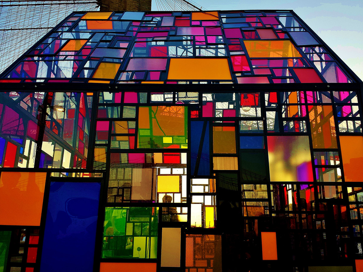 Stained Glass House at the Brooklyn Bridge - RobotSpaceBrain